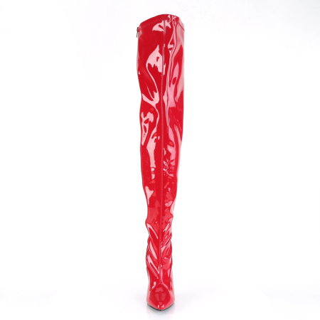 Cizme peste genunchi Pleaser SEDUCE 3000 roșii lac cu toc stiletto [4]