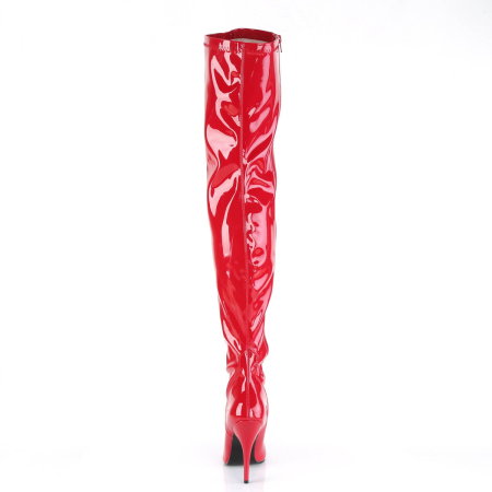 Cizme peste genunchi Pleaser SEDUCE 3000 roșii lac cu toc stiletto [3]