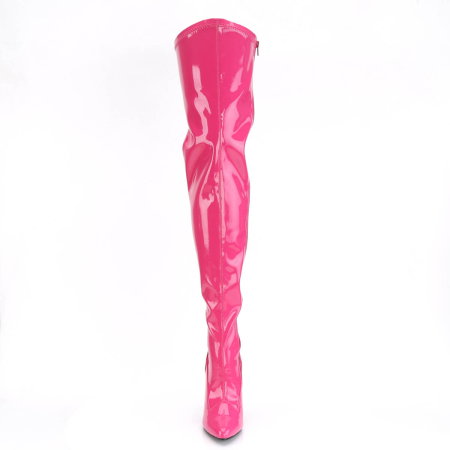 Cizme peste genunchi Pleaser SEDUCE 3000 roz intens lac cu toc stiletto [4]