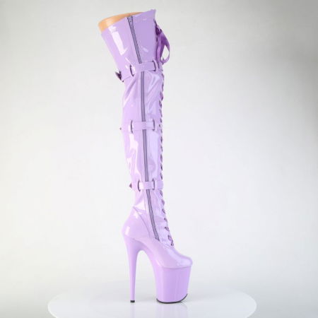 Cizme sexy Flamingo 3028, mov lila cu toc inalt pole dance dans la bara [3]