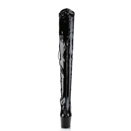 Cizme Pole Dance peste genunchi Pleaser Adore 3063 negre cu toc de 18 cm și platformă de 7 cm [2]