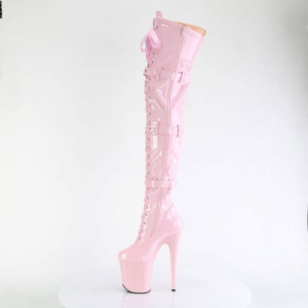 Cizme Flamingo 3028, roz cu toc inalt pole dance dans la bara [3]