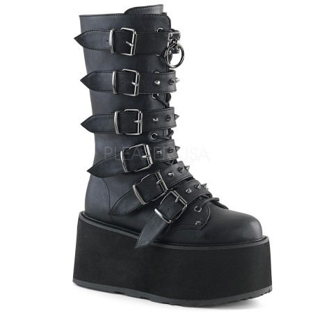 Botine Dama - Ghete cu platforma stil gothic, alternative brand Demonia Cult Damned 225