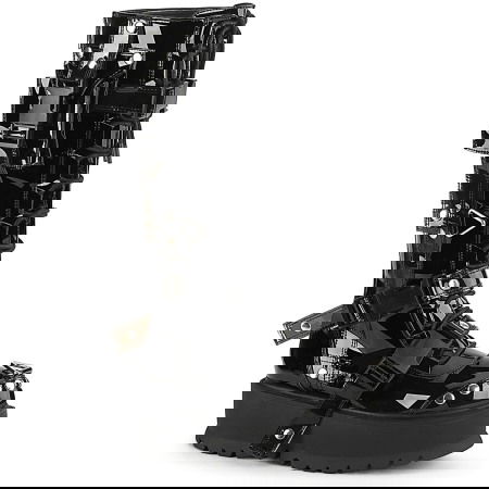 Botine Dama - Bocanci stil gothic cu talpa inalta, catarame, Demonia Cult, Slacker 260