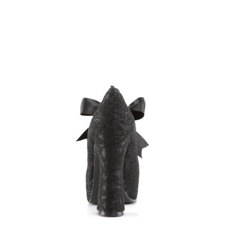 Pantofi Gothic Demonia DEMON 11 din dantelă neagră cu platformă și toc de 12,7 cm [4]