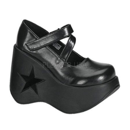 Pantofi cu platforma - Pantofi cu platforma stil gothic, Demonia Cult