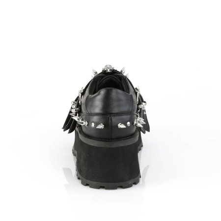 Pantofi gothic cu platformă și bombeu metalic Gravedigger 03, DemoniaCult [2]