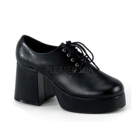 Incaltaminte Barbati - Pantofi cu toc gros, model retro, pentru barbati