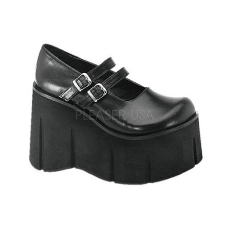 Pantofi cu platforma - Pantofi cu platforma stil gothic, Demonia Cult, piele ecologica, KERA 08