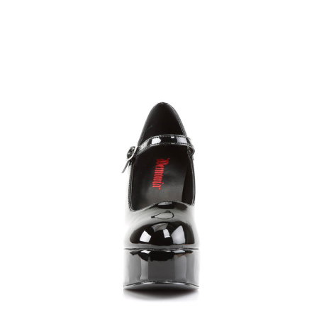 Pantofi Mary Jane cu platformă Demonia DOLLY 50 negri lucioși cu toc de 12,7 cm [2]