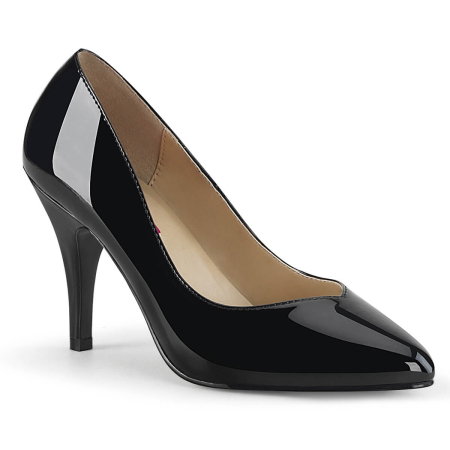 Branduri - Pantofi office negri lac DREAM-420 Pleaser cu toc stiletto și decupaj în V