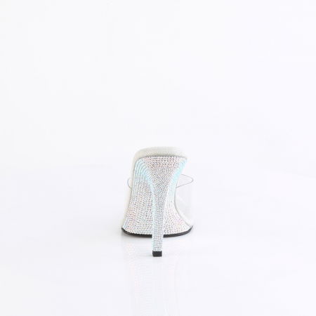 Sandale concurs bikini fitness fara platforma transparente cu pietricele [3]