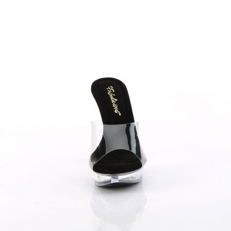 Sandale transparente cu toc de 12 cm si platforma pleaser sua [4]