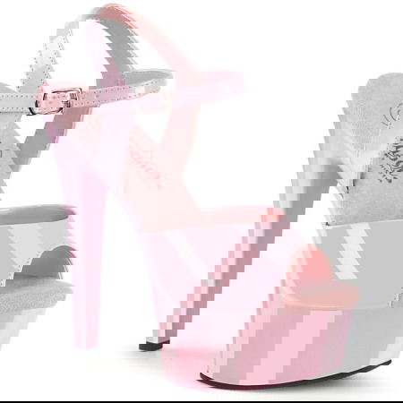 Marimea 35 - Sandale cu toc inalt, roz, elegante si comode, Pleaser GLEAM 609