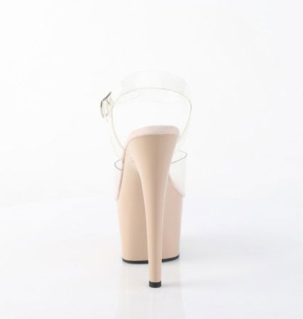 Sandale nude cu toc inalt si platforma, pole dance, ADORE 708 [4]