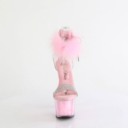 Papuci cu puf, sandale cu platforma inalta dans la bara [1]