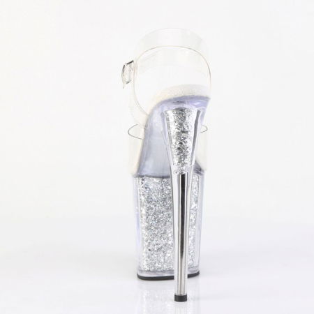 Sandale argintii cu platformă înaltă Flamingo 808 G pentru pole dance și scenă [3]