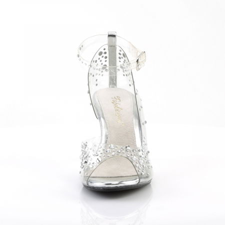 Sandale dama transparente cu toc mic, marimi mari concurs fitness de nunta [1]
