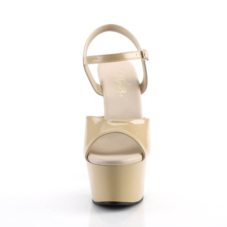Sandale crem cu platformă Pleaser USA și toc de 15.2 cm. Model elegant disponibil inclusiv în mărimi mari. [2]