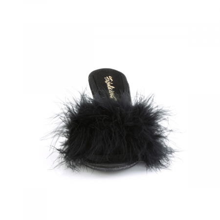 Saboti cu puf, sandale cu toc mic marimi mari [2]