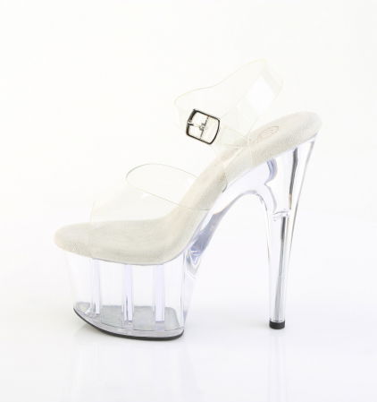 Sandale transparente cu toc inalt de 17.8 cm pentru scena, dans la bara [5]