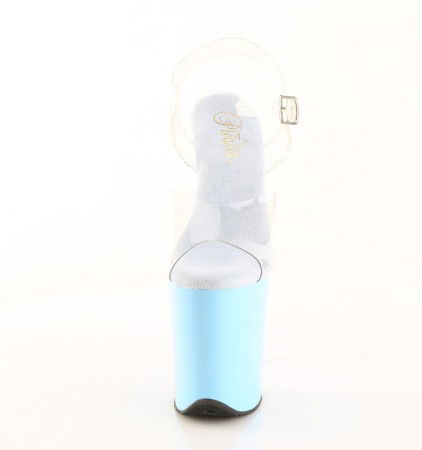 Sandale Pleaser toc inalt si platforma pole dance albastre [2]