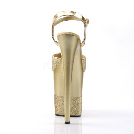 Sandale Pleaser aurii toc inalt pole dance dans la bara [3]