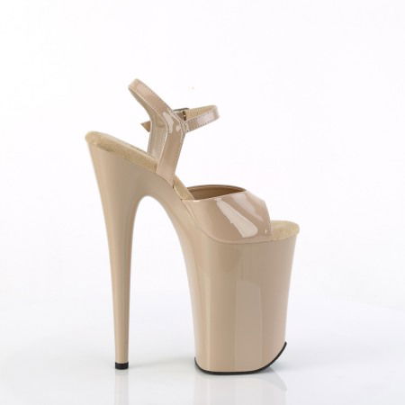 Sandale nude cu toc inalt pentru videochat [4]