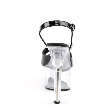 sandale negre lac cu platforma transparenta Aspire 609 Pleaser [3]