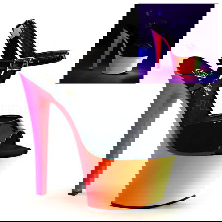 Tocuri de 18 cm Pole Dance - Sandale RAINBOW 309 UV