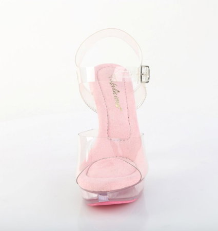 sandale roz cu platforma cocktail 508 toc 12.7 cm elegante dama [4]