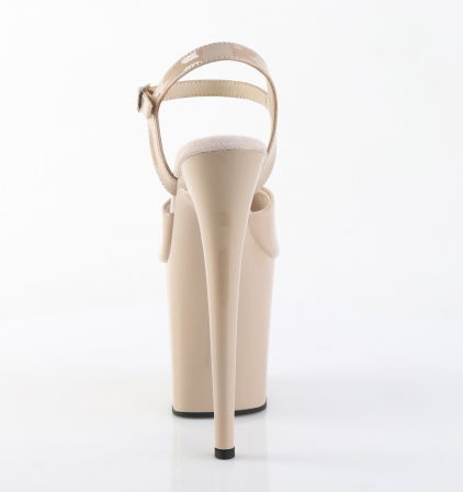 Sandale Pleaser de scena, dans la bara, cu toc nude de 20 cm [3]