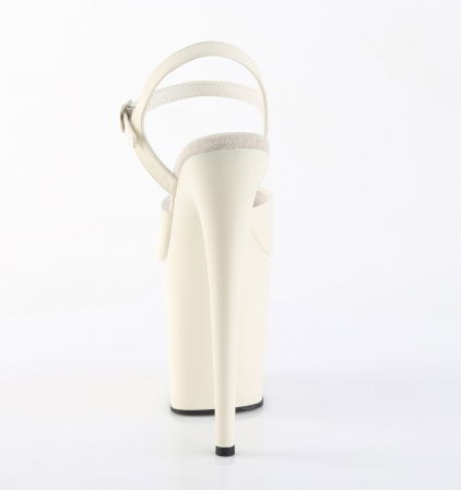 Sandale albe de club, de scena, dansatoare pole dance [1]