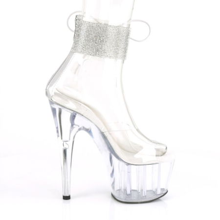 Sandale cu toc inalt si platforma transparenta cu bareta cu pietricele pe glezna, pleaser, adore 724 rs [4]