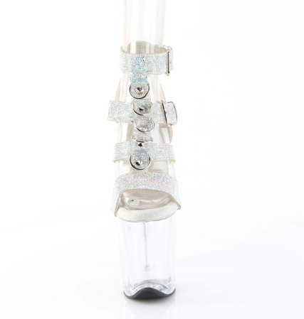 Sandale transparente cu platforma si toc de 20 cm Flamingo 856 RS [2]