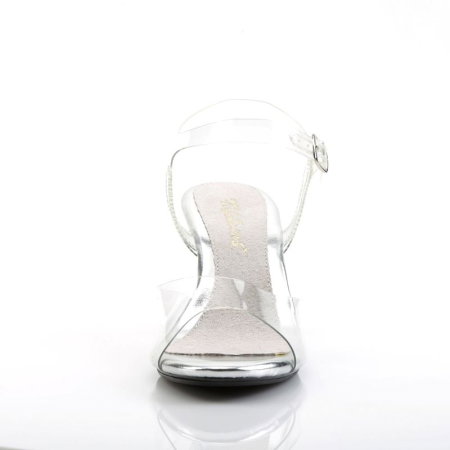 sandale transparente cu toc mic 7.6 cm elegante Pleaser Belle 308 [2]
