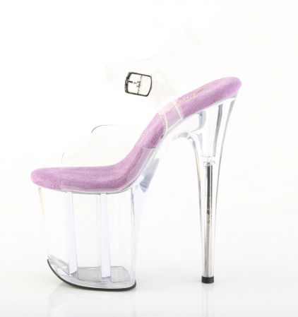 Sandale cu toc transparent comode, pentru pole dance [3]