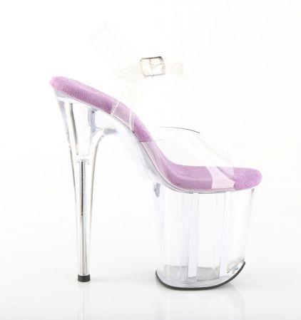 Sandale cu toc transparent comode, pentru pole dance [1]