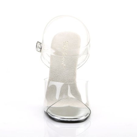 Sandale complet transparente Pleaser GALA-08 cu toc subțire și baretă invizibilă pentru concursuri fitness [1]