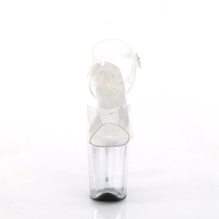 Sandale transparente pole dance Pleaser Flamingo 808 toc 20 cm platforma inalta [3]