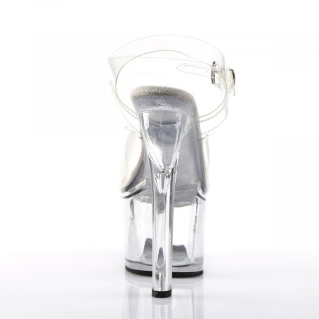 Sandale transparente cu toc, comode, brand Pleaser [3]