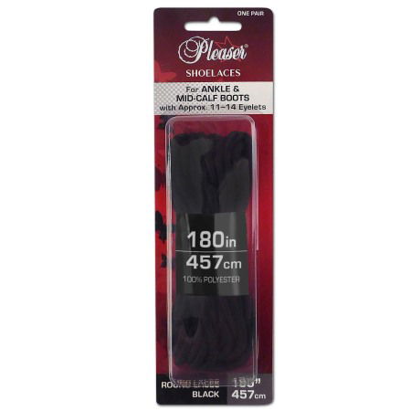 Pleaser USA - Lider mondial in incaltaminte sexy & urbana - Sireturi negre pentru cizme PLEASER