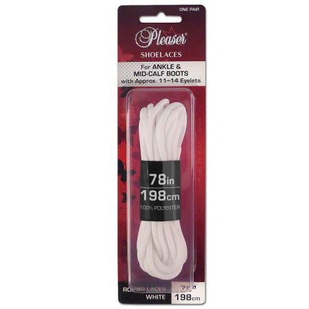 Genti - Șireturi albe , negre, ros si rosii Pleaser 198 cm pentru botine