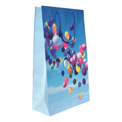 Pungi cadou MARI - Punga cadou de hartie mare cu model baloane