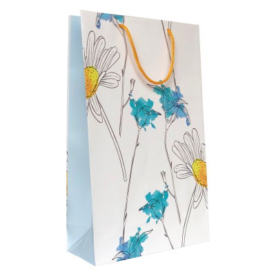 Pungi cadou MARI - Punga cadou de hartie mare cu model floral