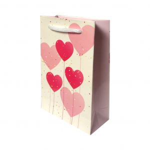 Pungi cadou MICI - Punga de cadou mica, model inimioare roz