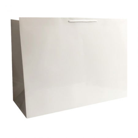 Pungi cadou albe - Punga cadou de hartie XXL ALBE