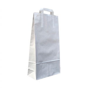 Gama Kraft - SET 50 pungi de Hartie Kraft, 23.5x43x10 cm, cu manere din hartie plata