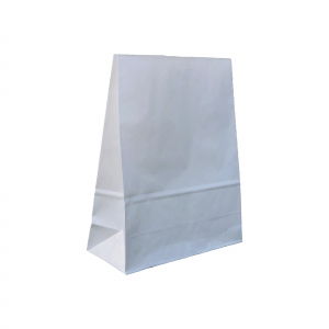 Gama Kraft - SET 50 pungi de hartie kraft albit 23.5x29x10 cm, fara manere