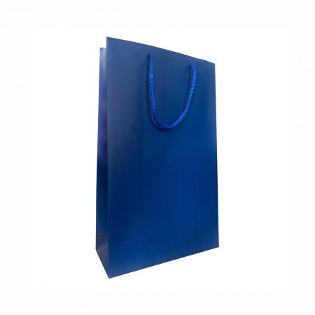 Pungi cadou bleumarin - Punga cadou de hartie uni medie BLEUMARIN